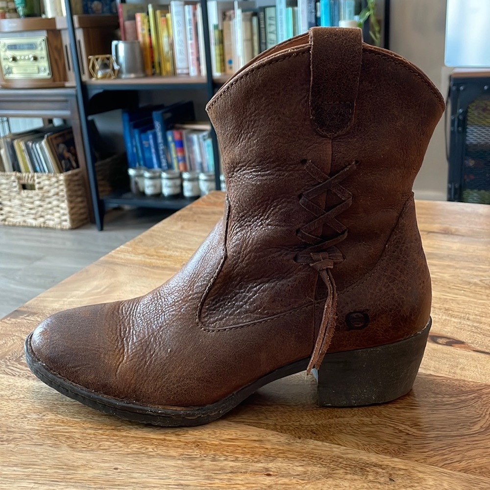 Born Brown Leather Booties
